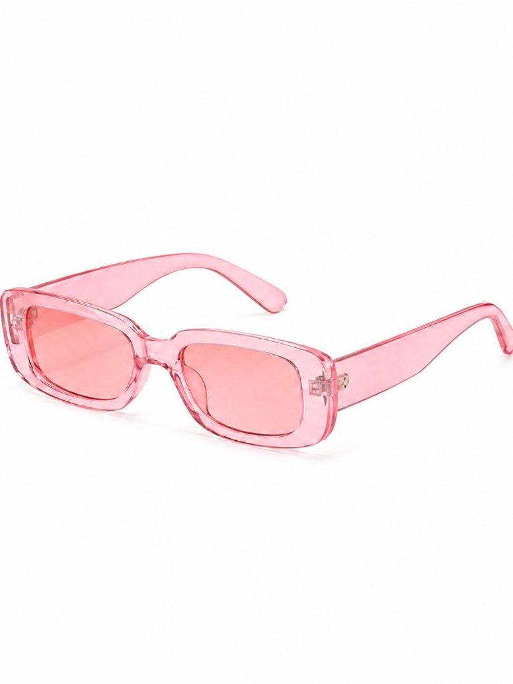 IKANOO Retro Rectangle Sunglasses Black Small Square Y2K 90s Style